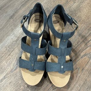 Navy Dr. Scholls Barton Wedge Sandal